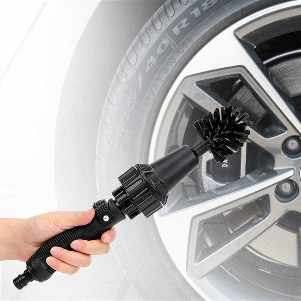 4U Rotary Cleaning Water-Driven Car Wash Brush - Rotary Cleaning Tool for Tires, Wheels, and More