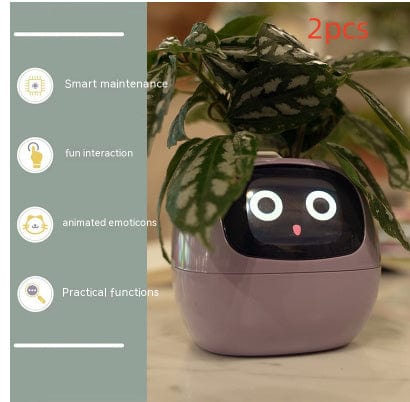 4U Smart Planter Set5 / Small Smart Planter - AI-Powered Indoor Plant Care with 49 Expressions & 7 Sensors