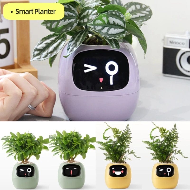 4U Smart Planter Smart Planter - AI-Powered Indoor Plant Care with 49 Expressions & 7 Sensors