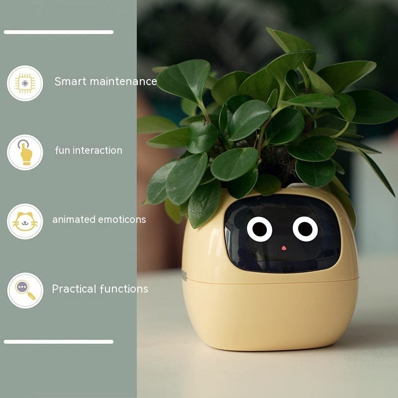 4U Smart Planter Smart Planter - AI-Powered Indoor Plant Care with 49 Expressions & 7 Sensors