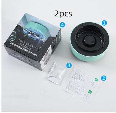 4U Smoke Removal Ashtray Starry Sky Green2pcs Smoke Removal Ashtray - Anion Purification, Portable Air Purifier for Cars & Homes