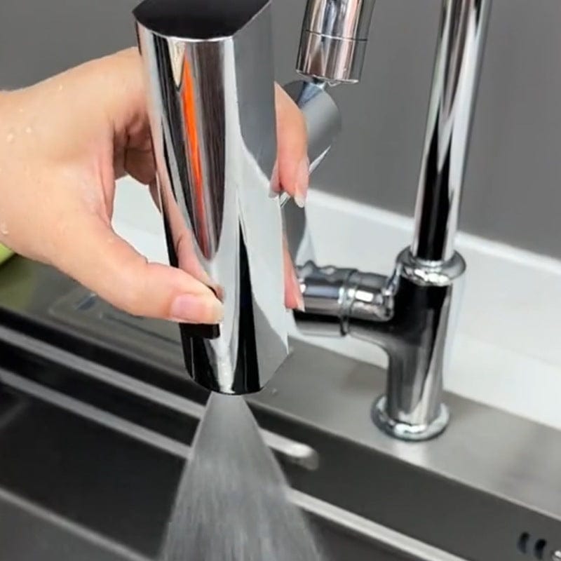 4U Splash Multifunctional Kitchen Faucet Nozzle - 360° Rotating, Splash-Proof, with Bubbler Extension