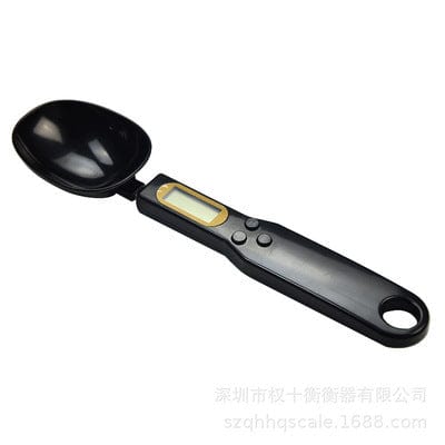 4U Spoon Black Precision Digital Spoon Scale - LCD Display for Cooking and Baking Measurements