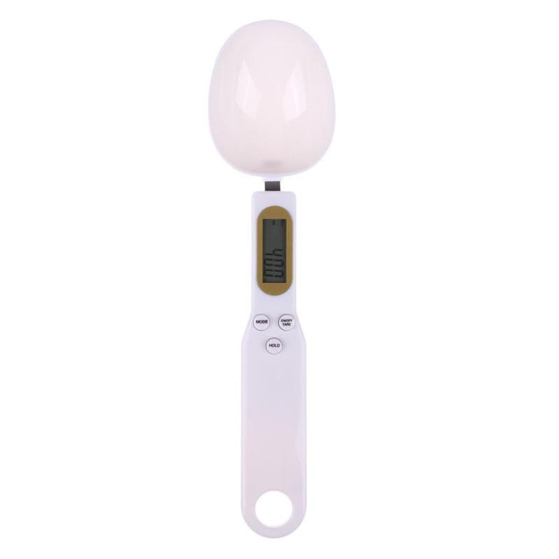 4U Spoon White Precision Digital Spoon Scale - LCD Display for Cooking and Baking Measurements