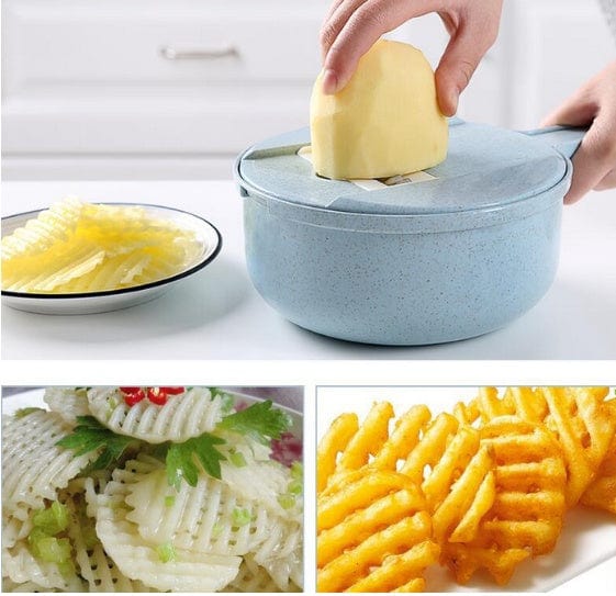 4U Tool Kit Multifunctional 8-in-1 Vegetable Slicer - Potato Peeler, Onion Grater & Kitchen Tool Kit