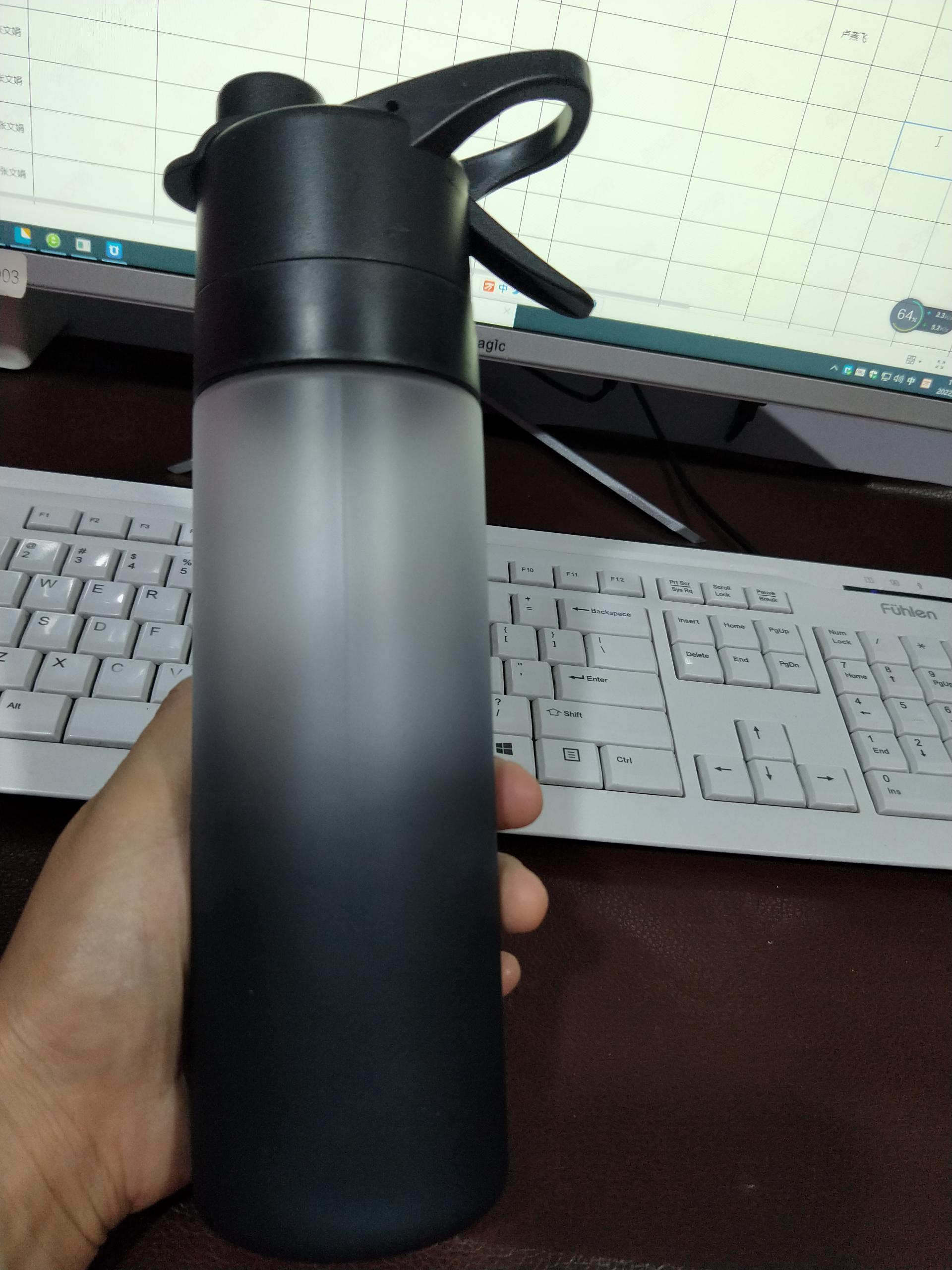 4U Water Bottle Black Modern Spray Water Bottle - Large Capacity, Eco-Friendly Design for Active Lifestyles