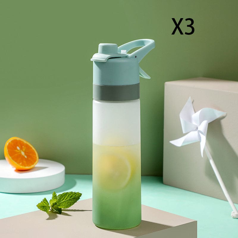 4U Water Bottle Green 3PCS Modern Spray Water Bottle - Large Capacity, Eco-Friendly Design for Active Lifestyles