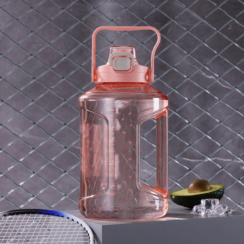 4U Water Bottle Transparent Pink / 1.6L Gradient Straw Water Bottle – Stay Hydrated All Day with High Capacity