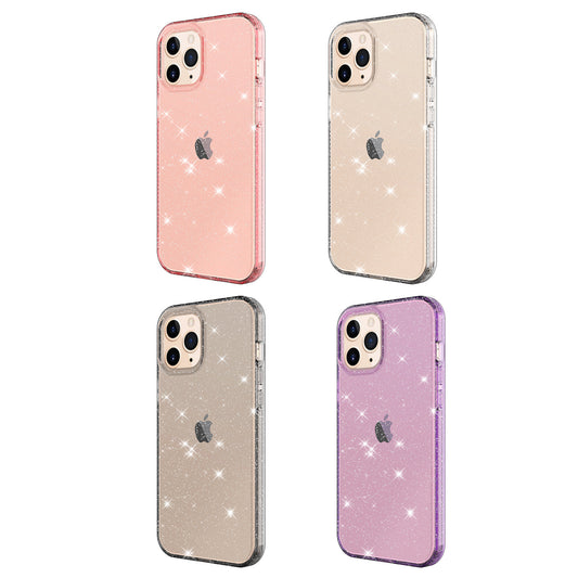 Glitter Transparent 12 Pro Max TPU Anti-drop Phone Case